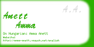 anett amma business card